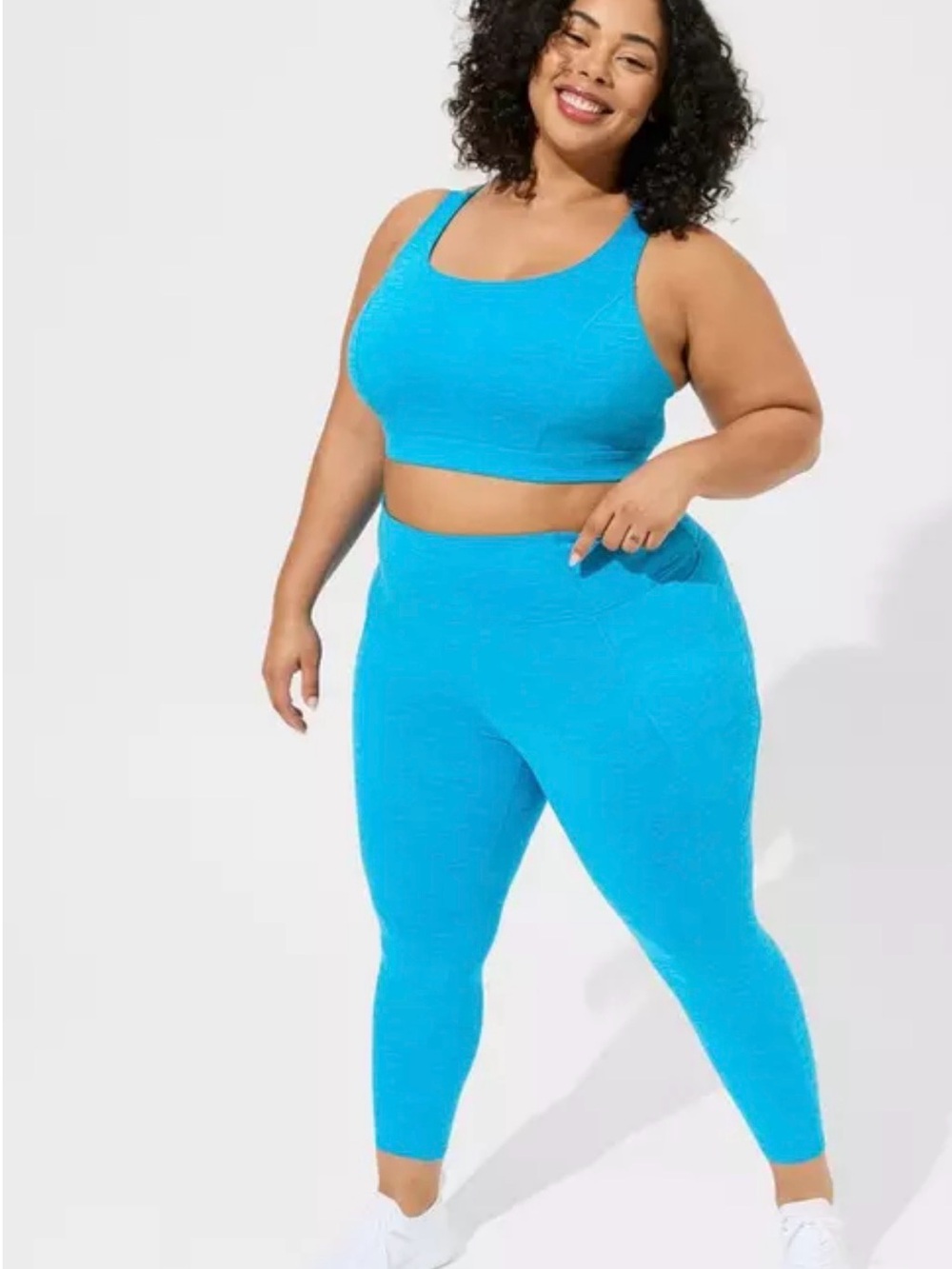 Torrid Super Soft Performance Jersey Crop Active Legging 2X Blue NWOT